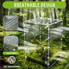 TCooSo Reptile Enclosure vents promote airflow and a comfortable habitat.