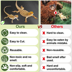 TCYPUHL reptile carpet cut-to-fit for custom tank shapes.