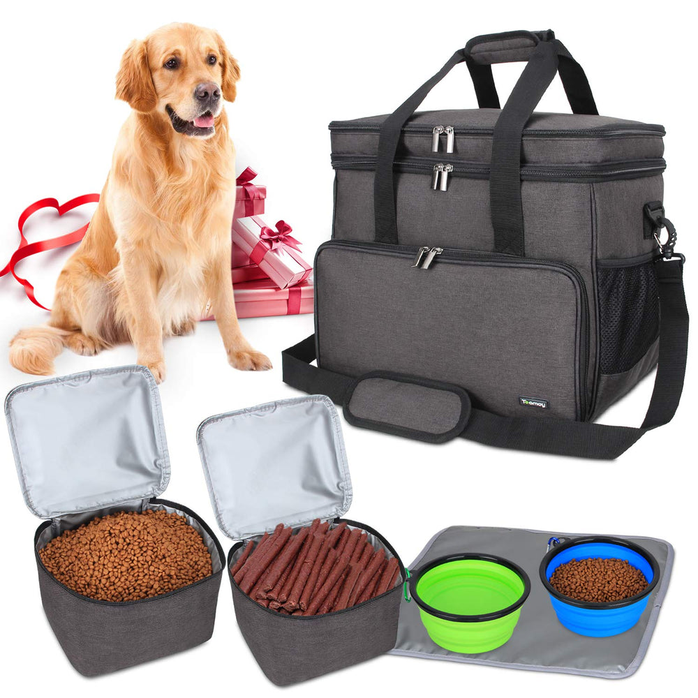 Teamoy dog travel bag main compartment keeps essentials organized for trips