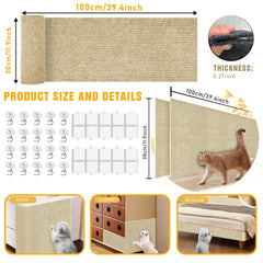 TEBANTY cat scratch mat roll 2 — extended area for lounging and scratching.