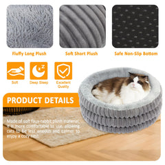TechTail Cat Bed 20 inch diameter fits small pets up to 15 lb