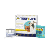TEEF FOR LIFE Protektin42+K powder tub front supports daily dental hygiene.