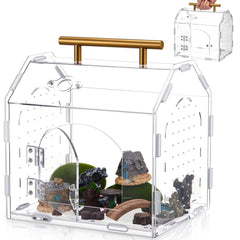 Teenyyou Jumping Spider Enclosure front view with clear acrylic for easy observation.