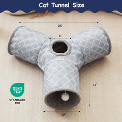 Tempcore cat tunnel fleece lining adds warmth and comfort