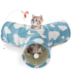 Tempcore cat tunnel three-way play section offers versatile routes for active cats at home.