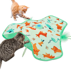 Temracha interactive cat toy front view engaging in play with motion