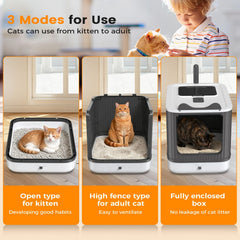 Tenizo pull-out drawer enables quick scooping and easier litter replacement.