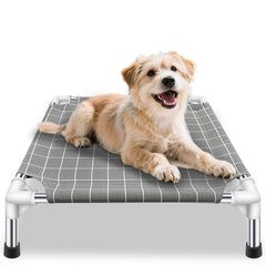 Tensorsine elevated pet bed dog cot shows raised comfort for small dogs indoors