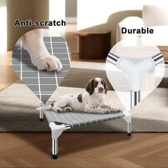 Tensorsine raised dog bed indoor-outdoor use for versatile resting