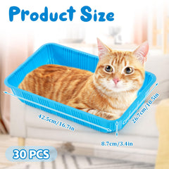 Tessco for you disposable cat litter tray pack shows ample quantity for sharing