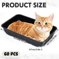 Tessco for you travel-friendly litter tray in use showcases lightweight, portable design for on-the-go cats