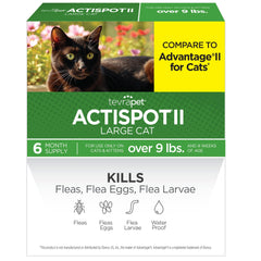 TevraPet Actispot II large-cat application for easy topical flea protection.