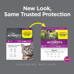 TevraPet Actispot II on-contact repels and kills fleas instantly.
