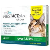 TevraPet FirstAct Plus bottle for easy cat topical application, waterproof