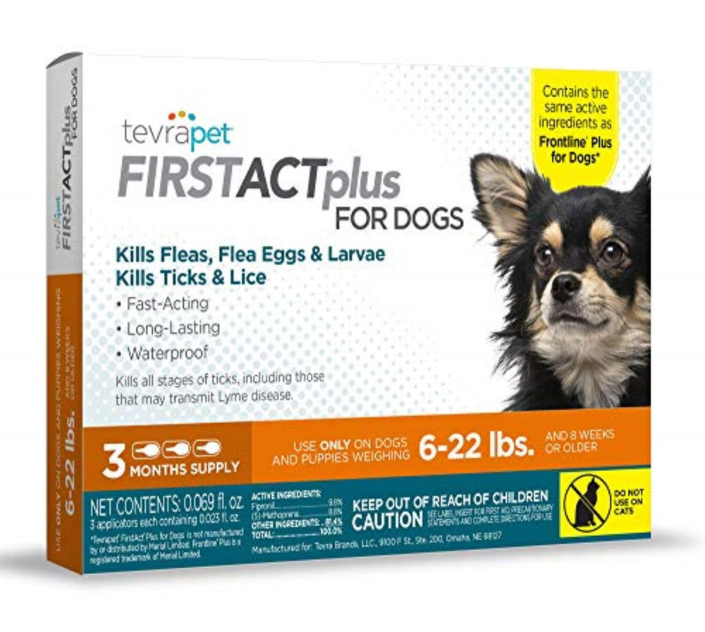 TevraPet FirstAct Plus dog-neck application for quick fleas and ticks protection