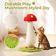 TEWIWAP cat scratcher mushroom mini-climb for safe climbing and exploration