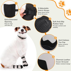 TEWIWAP waterproof leather exterior protects paws from snow and moisture.