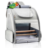 Texsens bird-carrier backpack front view shows breathable mesh and portable design for travel.