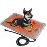 Texsens cat heating pad control panel shows preset warmth options for easy comfort.