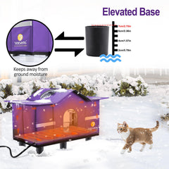 Texsens heated cat house observation window for supervision without stress