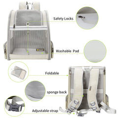 Texsens pet-backpack carrier removable mat offers easy cleaning and cozy comfort