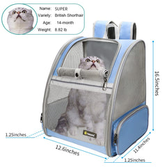 Texsens Pet Backpack Safety Straps secure the carrier for comfortable hiking.