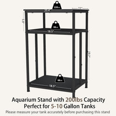 TFK Aquarium Stand adjustable feet ensure level stability on uneven floors