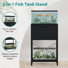 TFK bottom storage cabinet keeps fish supplies organized and hidden.