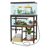 TFK three-tier stand with top tank support up to 450 lbs for a 37-gallon aquarium.