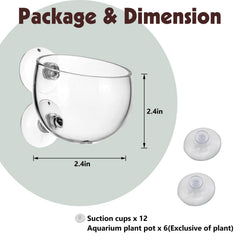 Tfwadmx tilted-opening plant cup adds natural feel and visual interest to your aquarium