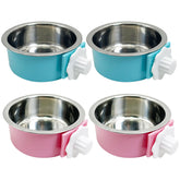 Tfwadmx crate-dog-bowl-light-blue: easy hanging design ensures steady food and water.