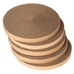 THAMIAO round cat scratcher refill with 10-inch surface for indoor cats