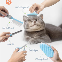 The Cat Ladies massage brush close-up for soothing, gentle grooming.