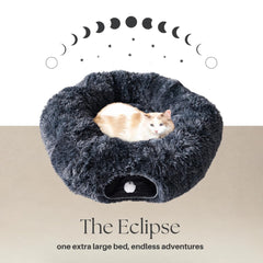 The Cat Park plush toy inside the tunnel invites interactive play sessions.