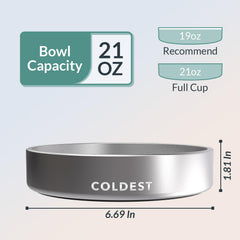 Coldest Dog Bowl a prueba de derrames para áreas de comida limpias