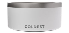 The Coldest Water dog bowl with anti-rust metal finish for lasting durability.