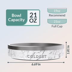 The Coldest Water spill-proof design minimizes mess at feeding time