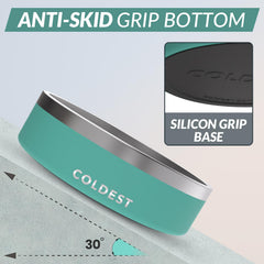 The Coldest Water dog bowl triple-wall insulation close-up demonstrates temperature control.