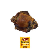 The Country Butcher beef knee caps closeup for durable chew sessions.