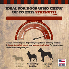 The Country Butcher beef knuckle bones demonstrate durable chew action.