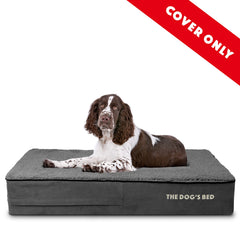 The Dog's Balls grey plush fabric texture, soft yet durable for daily use.