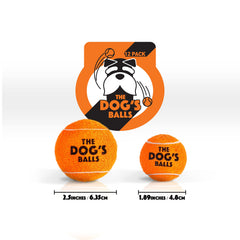 The Dog's Balls orange ball uses natural rubber with non-toxic materials for safety.
