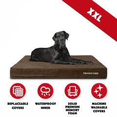 The Dog's Bed orthopedic removable cover close-up shows washable fabric.