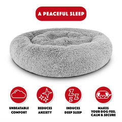 The Dog's Bed Sound Sleep plush interior cushion provides deep support for restful sessions.