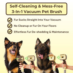 The Groomi Pet Brush Kit three attachments ready for all coat types.
