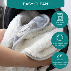 The Happy Dog Company blanket is machine-washable for easy cleanup after adventures