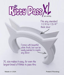 The Kitty Pass XL fits standard interior doors to maximize compatibility.