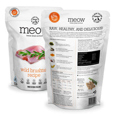 The New Zealand Natural Pet Food Co Meow freeze-dried wild brushtail-pack highlights ethical, small-batch feline nutrition