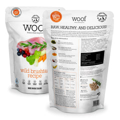 WOOF Wild Brushtail chunks in a serving bowl ideal for meals and rewards
