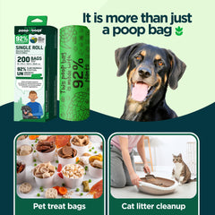 The Original Poop Bags extra-large 8.5x13 inch bags are built for big messes.